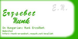 erzsebet munk business card