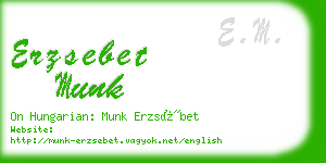 erzsebet munk business card